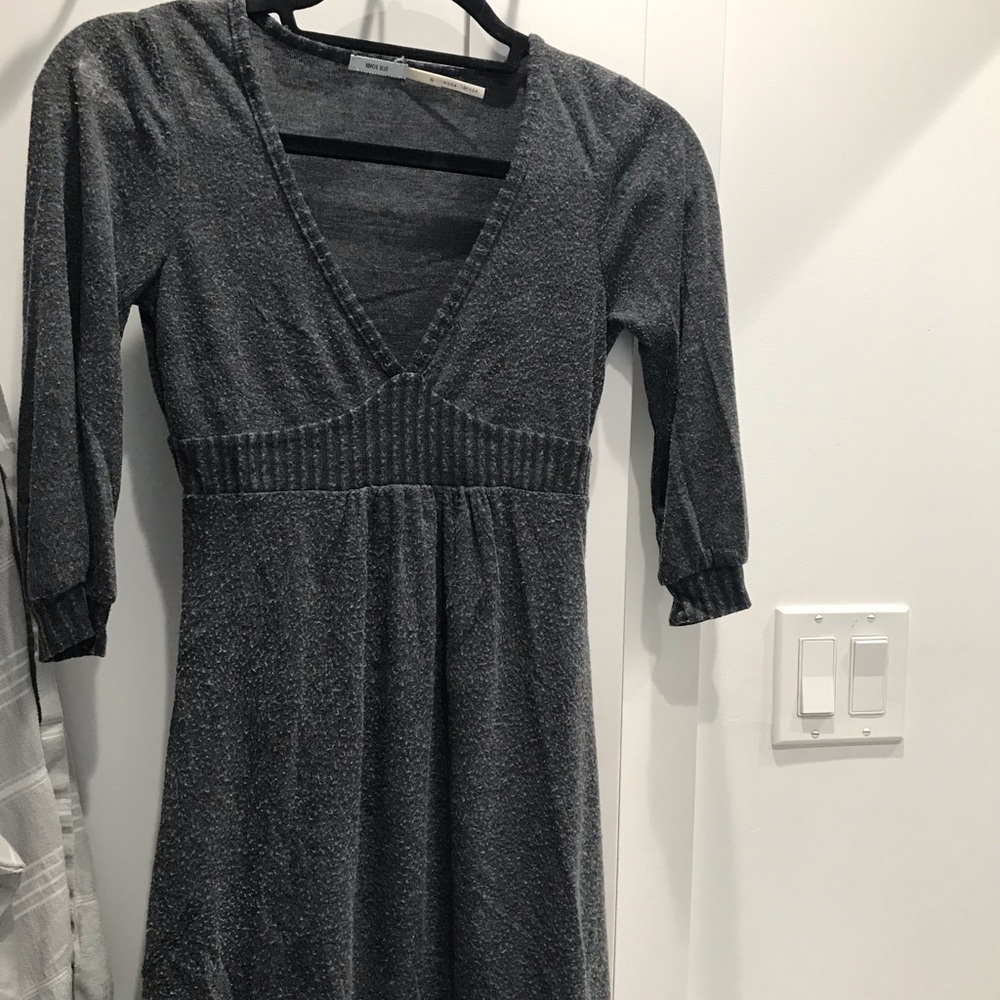 Gray XS sweater dress with quarter sleeves